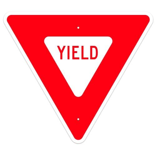 YIELD High Intensity Prismatic (HIP) Sign, Triangle .080 - Red and White | 36in