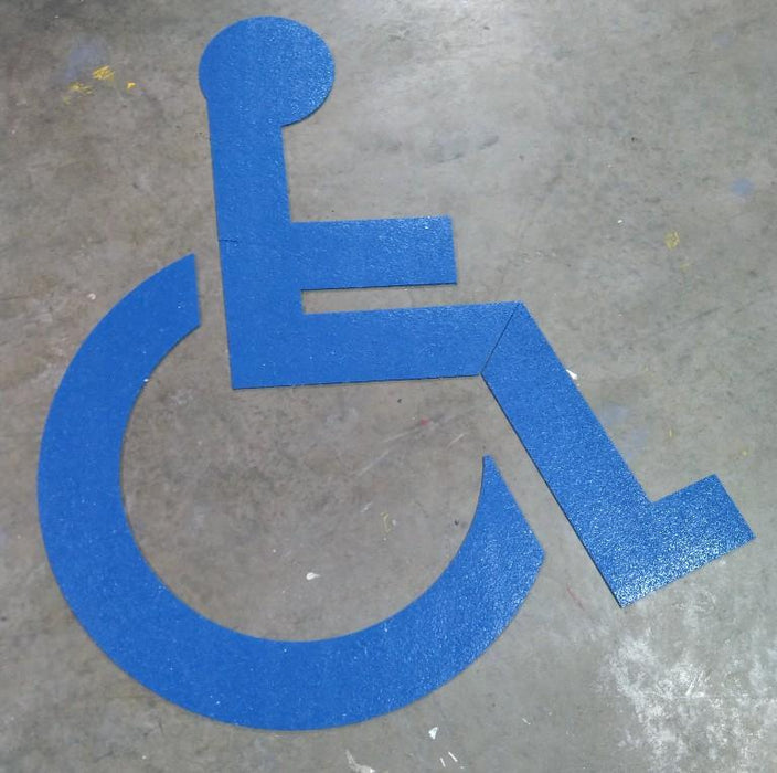 Pavement Stencil: Handicap Symbol Blue | 39" x 34"
