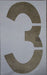 0-9 Single Number Stencil 3' with white background