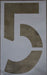 0-9 Single Number Stencil 5' with white background