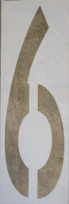 Number 6 72-inch numerical stencil