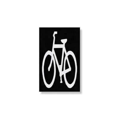 Bicycle with Black Contrast Box Preformed Thermoplastic Pavement Marking Bike Lane Symbols (Contrast) - .090 | 4ft x 7ft