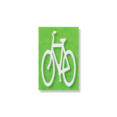 Bicycle with Green Contrast Box Preformed Thermoplastic Pavement Marking Bike Lane Symbols (Contrast) - .090 | 4ft x 7ft