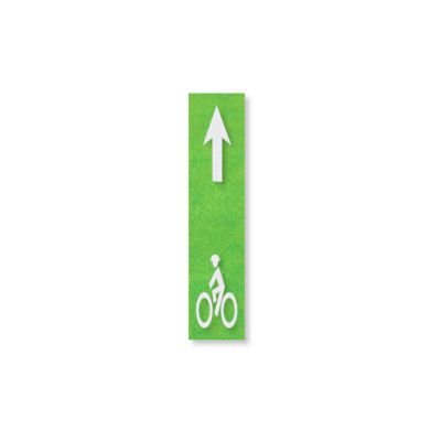 Bike Man Panel (1-Fig. L / 1-Fig.M / 4-2'x3' Lines) Preformed Thermoplastic Pavement Marking Bike Lane Symbols (Contrast) - .090 | 4ft x 20ft