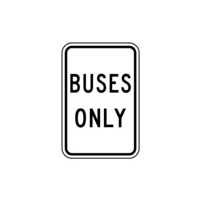 BUS ONLY Advanced Engineer Grade Prismatic (AEGP) Road Sign | 12in x 18in