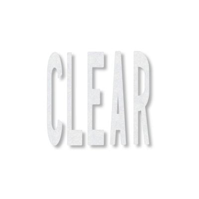 CLEAR Preformed Thermoplastic Pavement Marking Legends/Words - .090 | 8ft