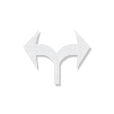 Combo Arrow (Left & Right) Preformed Thermoplastic Pavement Marking Symbols - .090 | 8ft x 11ft6in