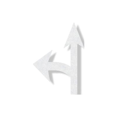 Combo Arrow Standard Left Preformed Thermoplastic Pavement Marking Symbols - .090 | 12ft 9in x 7ft 2in