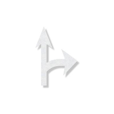Combo Arrow Standard Right Preformed Thermoplastic Pavement Marking Symbols - .090 | 12ft 9in x 7ft 2in