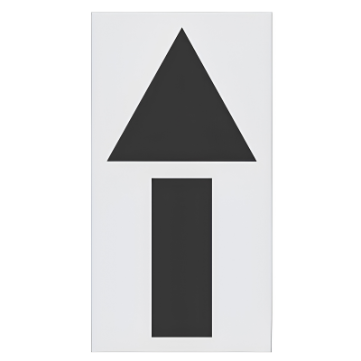 Straight Arrow Stencil - Federal Highway Administration (FHWA) DOT | 96in