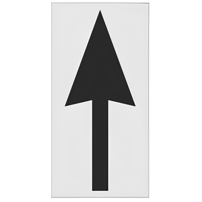 Straight Arrow Stencil - Federal Highway Administration (FHWA) DOT | 96in