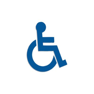 Handicap Symbol Blue Preformed Thermoplastic Pavement Marking | 28in x 24in