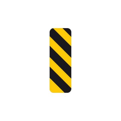 Hazard Marker Left, High Intensity Prismatic (HIP) Sign - BLACK AND YELLOW | 12in x 36in