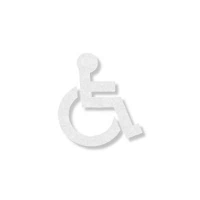 Handicap Symbol White Preformed Thermoplastic Pavement Marking | 28in x 24in