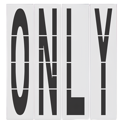 ONLY Word Stencil for FHWA DOT 8ft