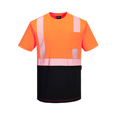 PORTWEST Hi-Vis Segmented Tape Contrast T-Shirt