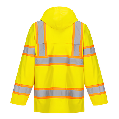 PORTWEST Hi-Vis Contrast Tape Rain Traffic Jacket