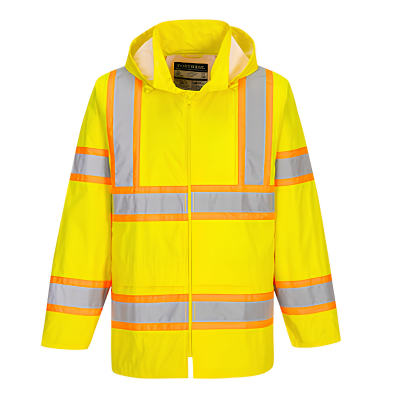 PORTWEST Hi-Vis Contrast Tape Rain Traffic Jacket