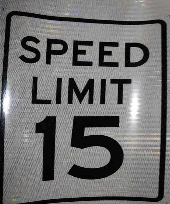 Speed Limit Sign- 24 " x 30 ", High Intensity Prismatic (HIP), Speed Limit: 15 in white and black