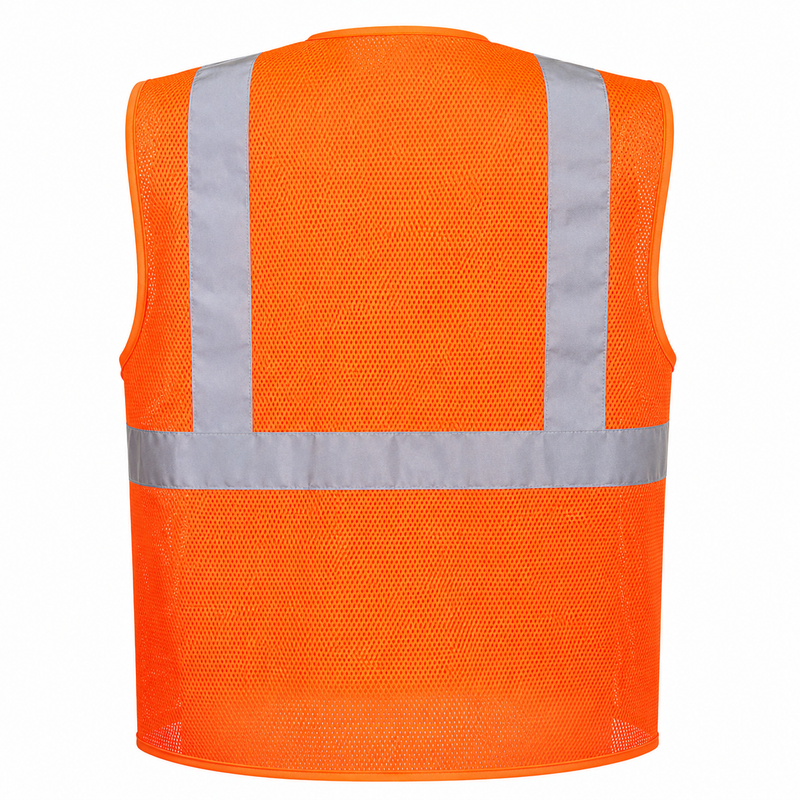 UC491 - Economy Hi-Vis Mesh External Pocket Vest , Yellow , L/XL