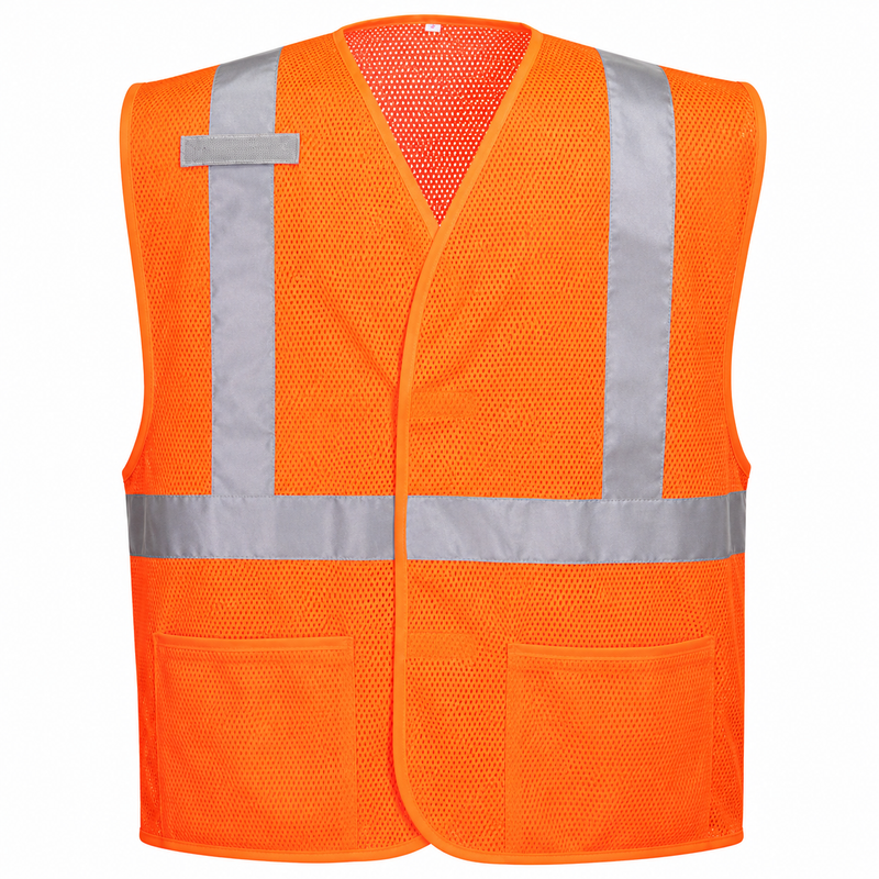 UC491 - Economy Hi-Vis Mesh External Pocket Vest , Yellow , L/XL