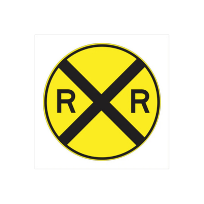 Railroad Crossing Advance Sign 36 " x 36 ", High Intensity Prismatic (HIP)