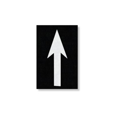 Straight Arrow with Black Contrast Box Preformed Thermoplastic Pavement Marking Bike Lane Symbols (Contrast) | 4ft x 7ft
