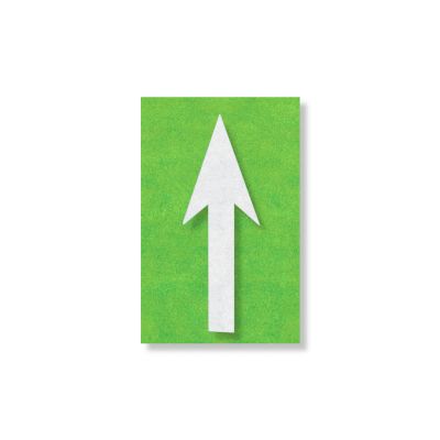 Straight Arrow with Green Contrast Box Preformed Thermoplastic Pavement Marking Bike Lane Symbols (Contrast) | 4ft x 7ft