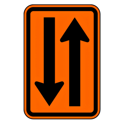Two-Way Traffic 12" x 18"  High Intensity Prismatic (HIP)