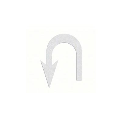 U-Turn Arrow Left Symbol - Preformed Thermoplastic Pavement Marking | 10ft x 7ft 6in