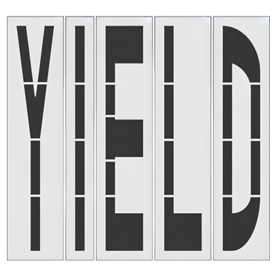 YIELD Word Stencil for FHWA DOT 8ft