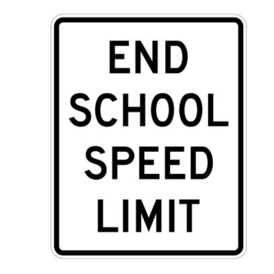 24 " x 30 ", High Intensity Prismatic (HIP), End School Speed Limit