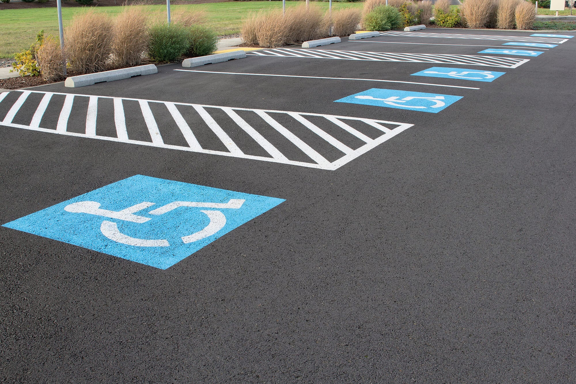 handicap parking lot stencils