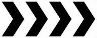 White and Black, Rectangle, R6-4b Roundabout Directional (4 Chevrons) Regulatory Sign