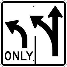 Advance Intersection 2 Lane Control Sign 30 " x 30 ", High Intensity Prismatic(HIP)