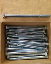 box of Hex Head Cap Screw: Steel, Grade 5, Zinc Plated, 5/16-18 X 41/2 