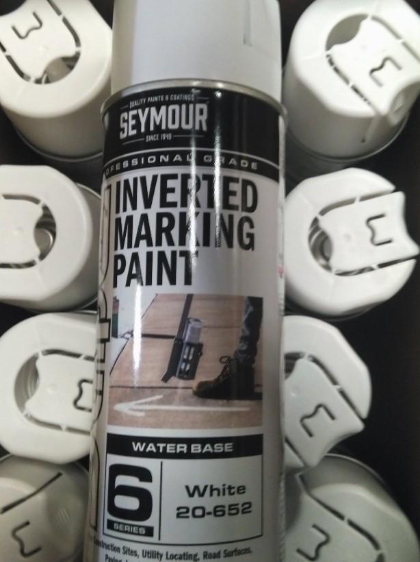 20-652 Seymour Stripe 6-Series Inverted Ground Marking Paint, White (17oz)
