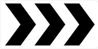 Roundabout Directional Arrow -30" x 24" Diamond Grade Prismatic (DG3)