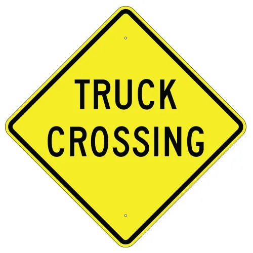 Truck Crossing Sign 30 " x 30 ", High Intensity Prismatic (HIP)