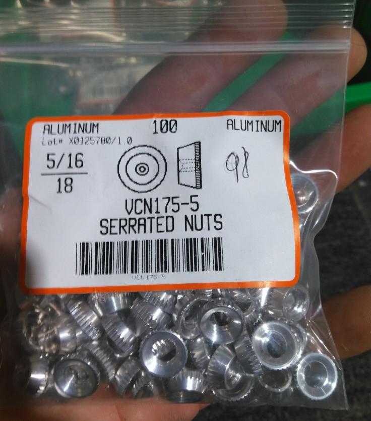 5/16-18 SERRATED NUT ALUMINUM