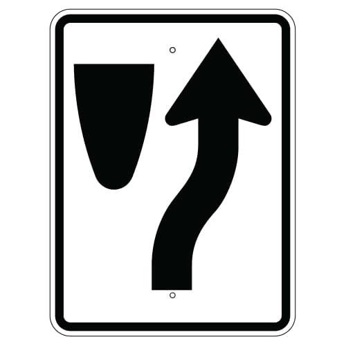 Keep Right Symbol Sign 24 " x 30 ", Diamond Grade Prismatic (DG3)