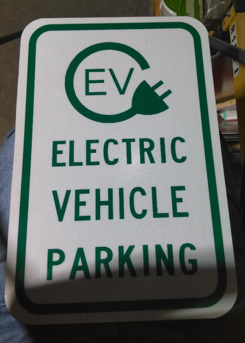 EV PARKING SIGN- 12 " x 18 ", Advanced Engineer Grade Prismatic (AEGP)