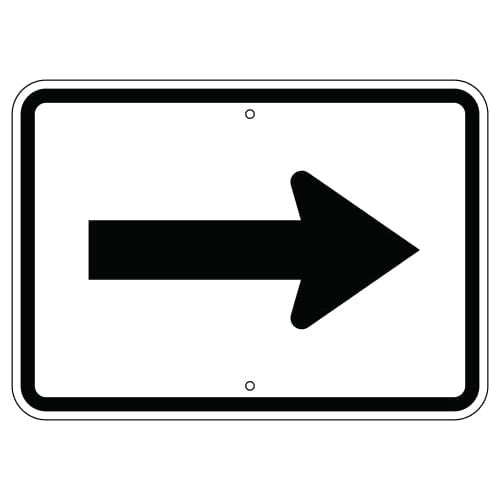 Arrow Auxiliary Sign- 21 " x 15 ", High Intensity Prismatic (HIP)