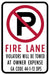 White, Black and Red Georgia No Parking Symbol FIRE LANE GA Code High Intensity Prismatic (HIP), Sign, .080 " | 18" X 24"