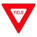 Red and White Triangle MUTCD R1-2 Yield Sign