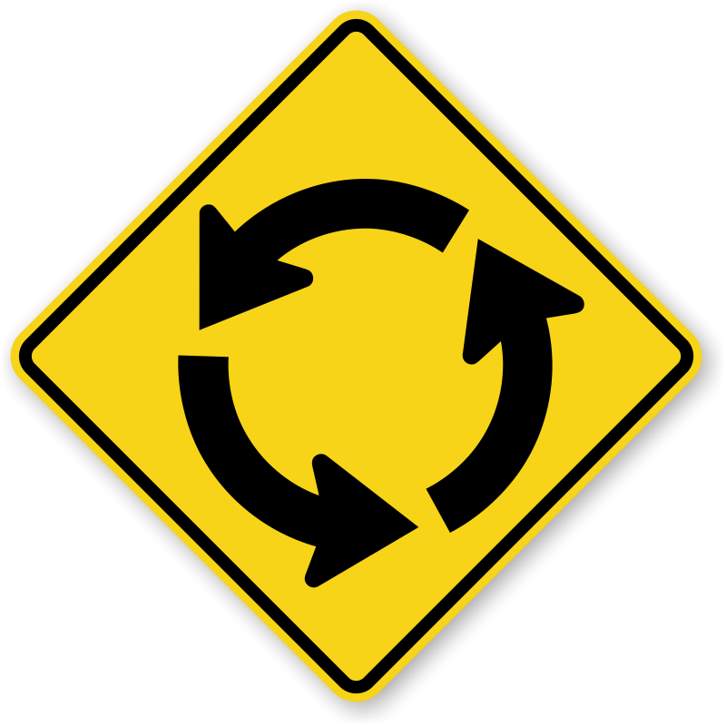 Circular Intersection Symbol Sign 30 " x 30 " Diamond Grade Prismatic