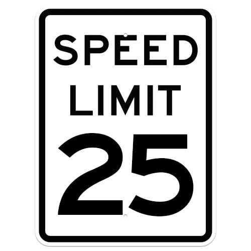 30 " x 36 ", High Intensity Prismatic (HIP), Speed Limit: 25 Speed Limit Sign