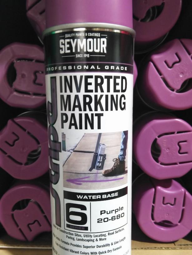 20-680 Seymour Stripe 6-Series Inverted Ground Marking Paint, Purple (17oz)