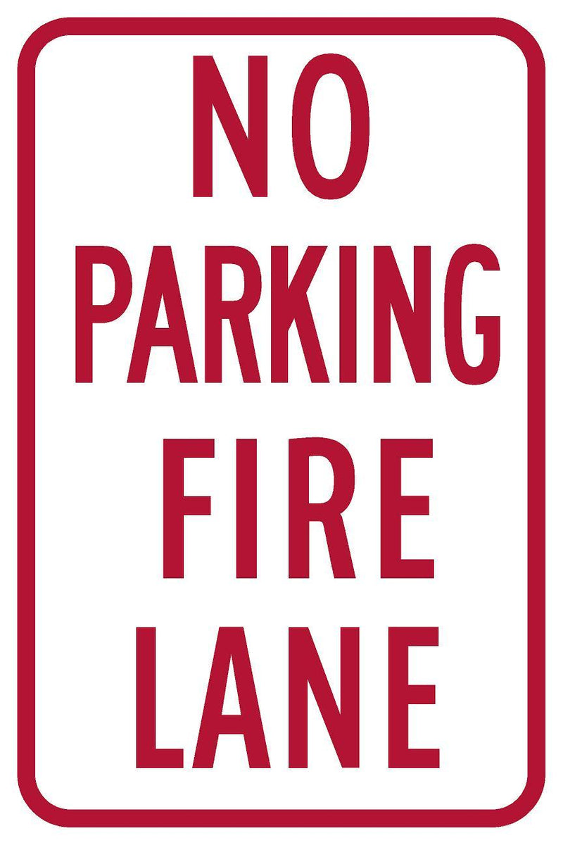No Parking Fire Lane, 12"x18"