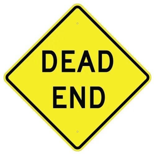 Dead End Sign 36" x 36", High Intensity Prismatic (HIP)
